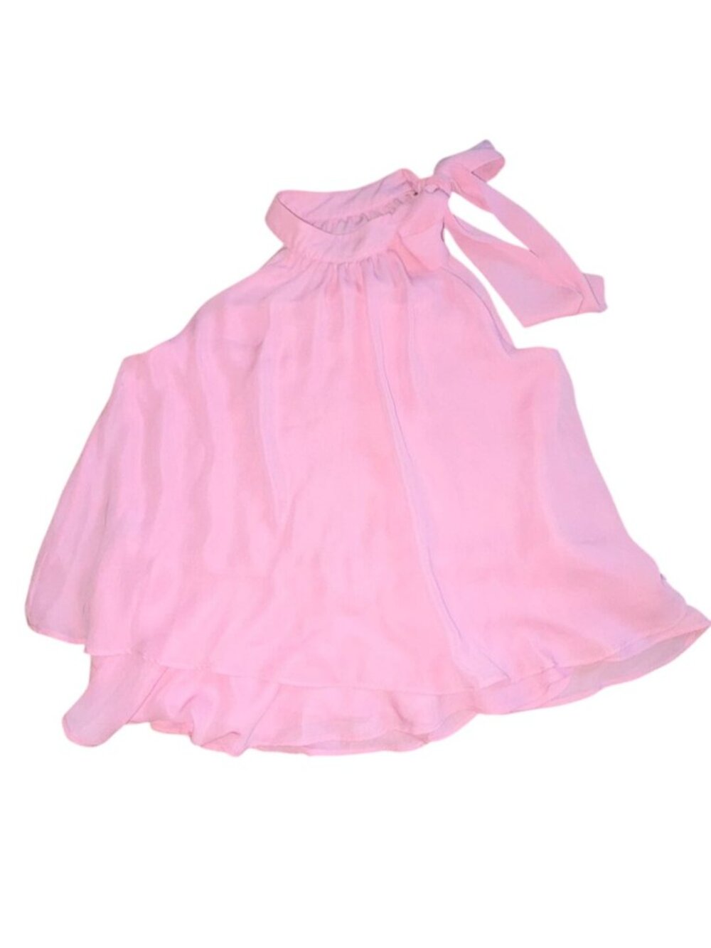 Versona Tie Neck Halter Blouse-Light Pink-Size Small-NWT